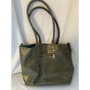 Patricia Nash - Convertible Leather Mallory Tote Handbag - Soft Olive Green